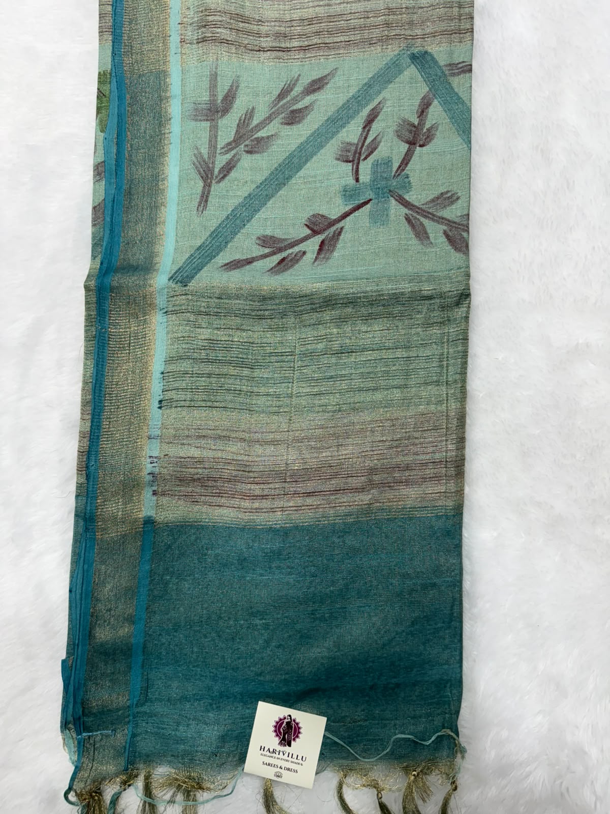 Art Silk Saree With Beautiful Embroidery All Over Saree