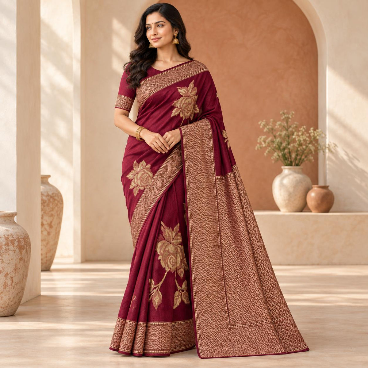 Premium Raw Mango Saree